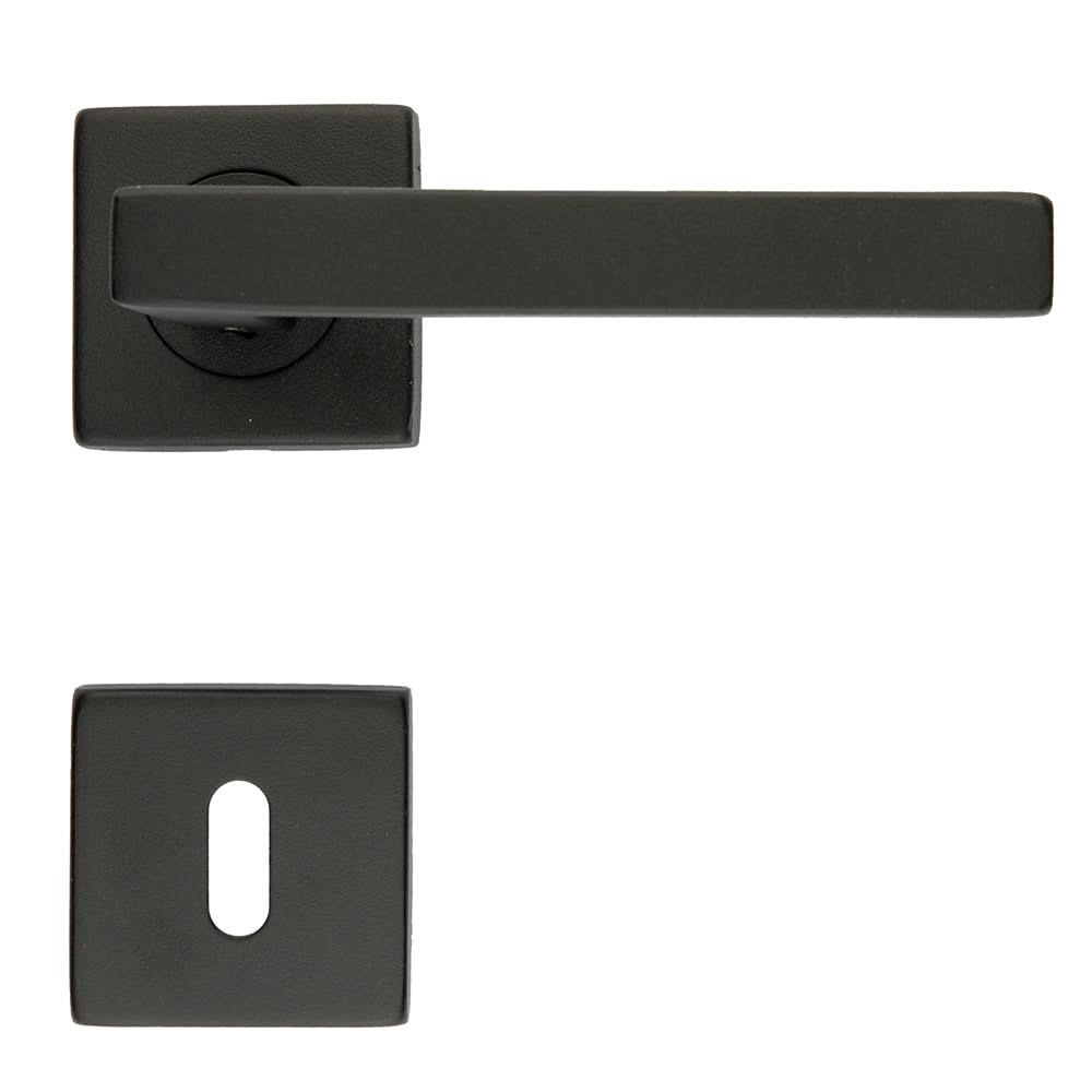 HDD Pro DEURKRUK PRO KUBIC SHAPE 16MM ZWART STRUCTUUR UV - Deurbeslag-expert