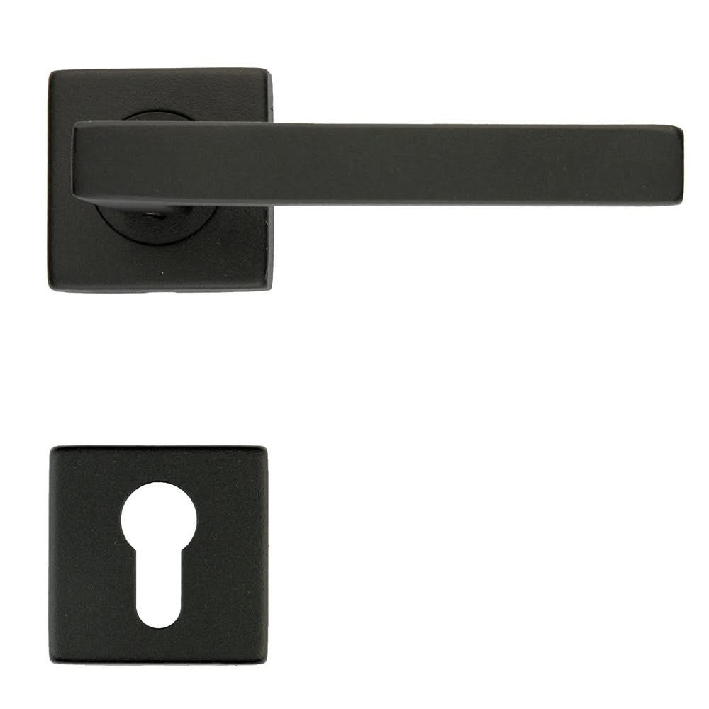 HDD Pro DEURKRUK PRO KUBIC SHAPE 16MM ZWART STRUCTUUR UV - Deurbeslag-expert