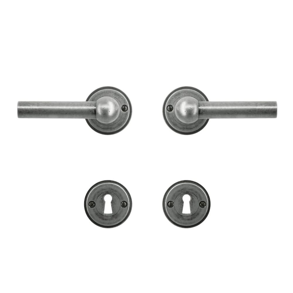 HDD Pro DEURKRUK PRO PETANA L+L OLD SILVER - Deurbeslag-expert