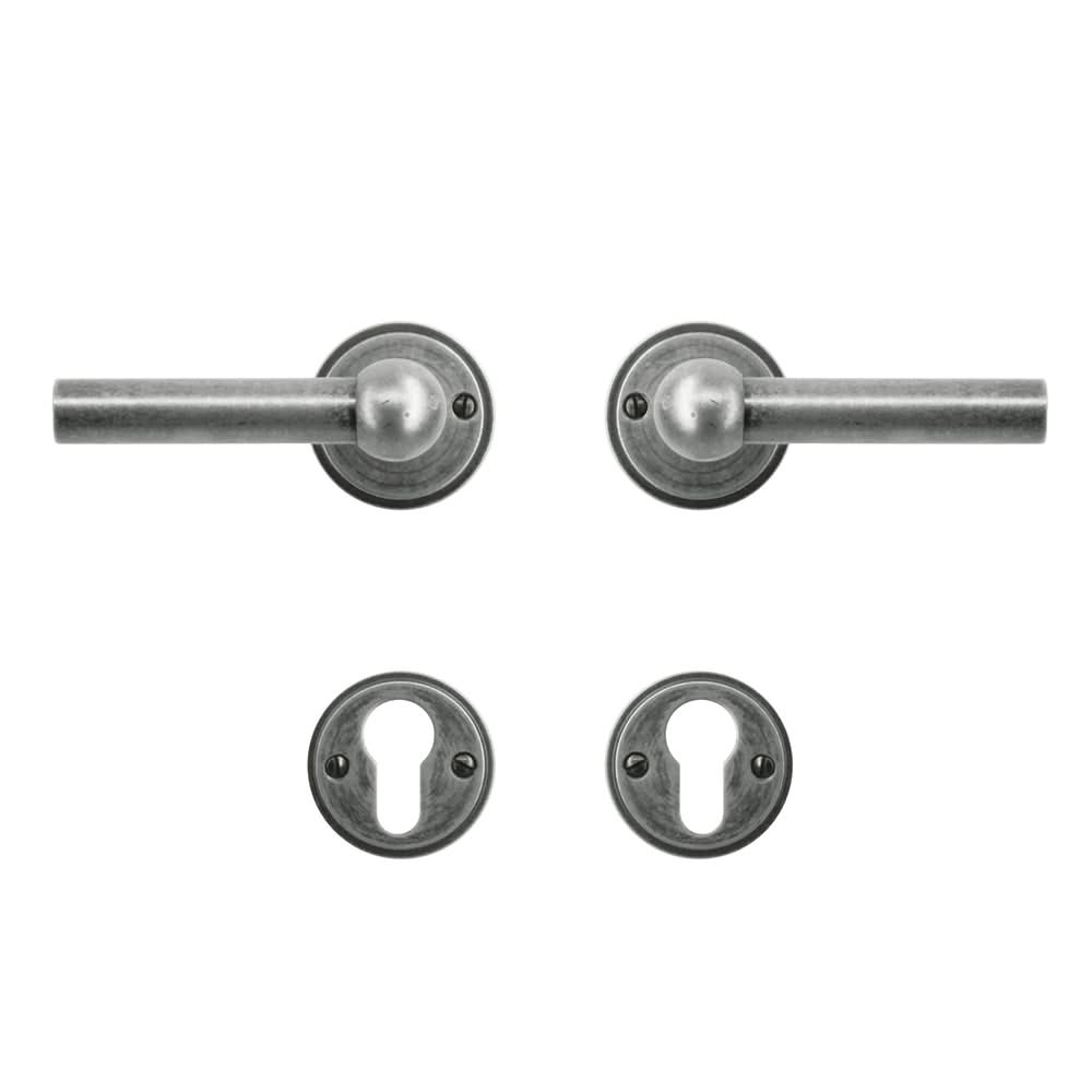 HDD Pro DEURKRUK PRO PETANA L+L OLD SILVER - Deurbeslag-expert