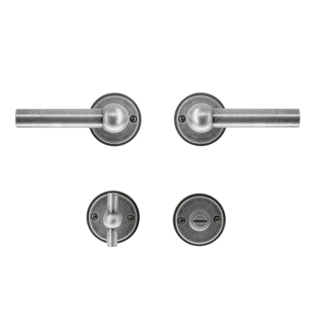 HDD Pro DEURKRUK PRO PETANA L+L OLD SILVER - Deurbeslag-expert