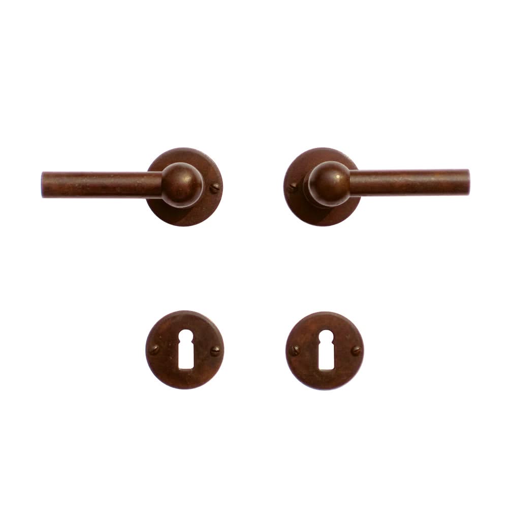 HDD Pro DEURKRUK PRO PETRA NM L+L ROEST ROND - Deurbeslag-expert