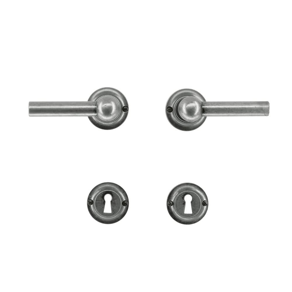 HDD Pro DEURKRUK PRO PETRA NM L+L OLD SILVER - Deurbeslag-expert