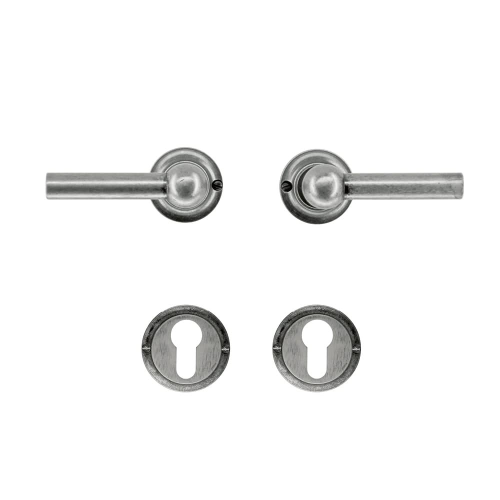 HDD Pro DEURKRUK PRO PETRA NM L+L OLD SILVER - Deurbeslag-expert