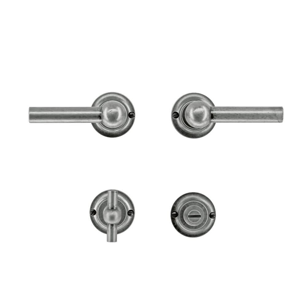 HDD Pro DEURKRUK PRO PETRA NM L+L OLD SILVER - Deurbeslag-expert