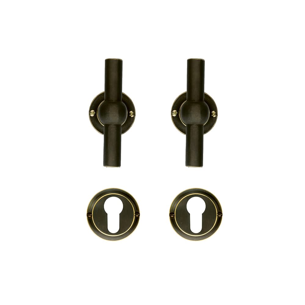 HDD Pro DEURKRUK PRO PETRA NM T+T OLD BRASS - Deurbeslag-expert