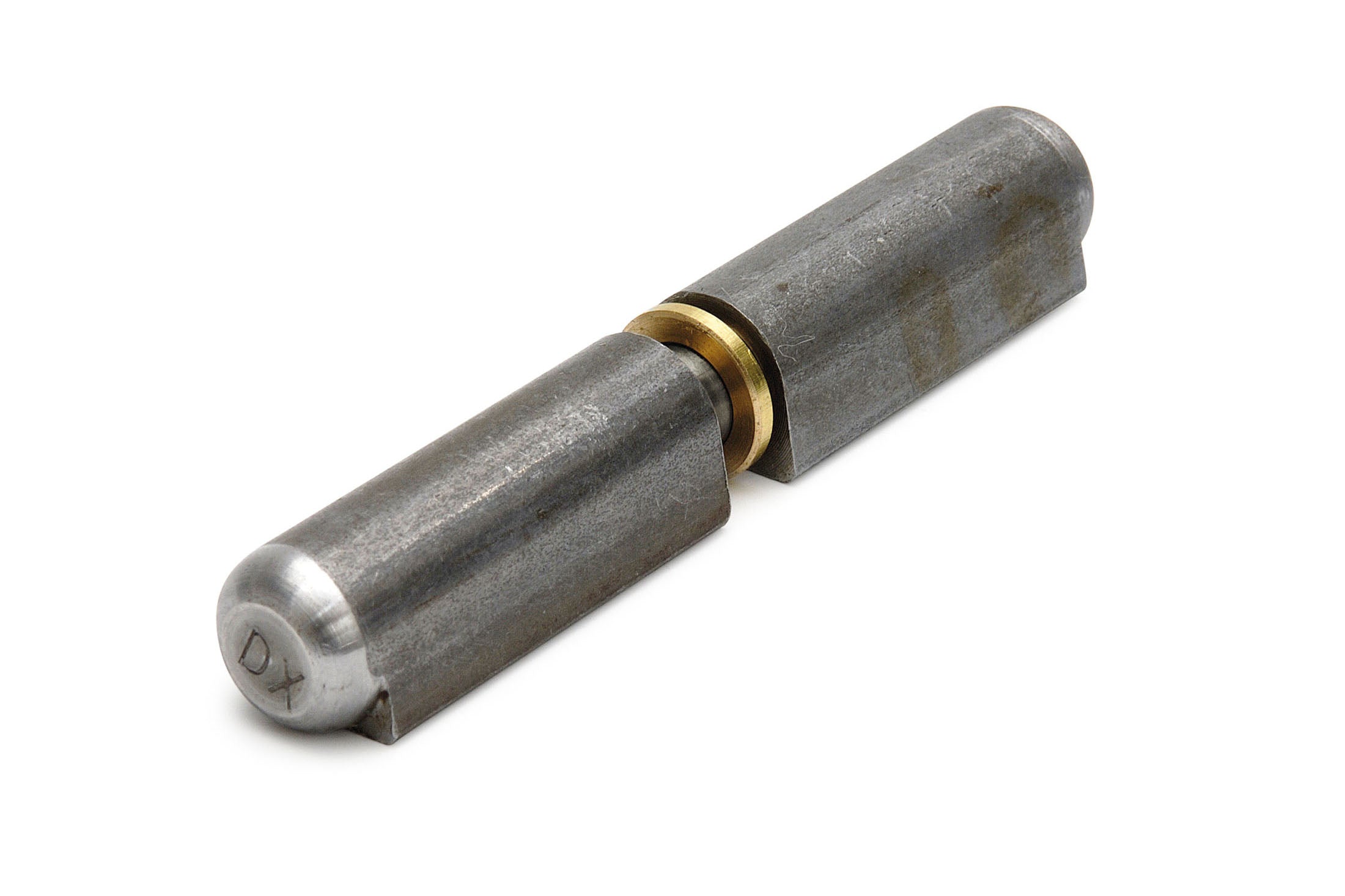 Dulimex DX aanlaspaumelle HPL-WR 40 x 8 mm blank staal met messing ring, vooraanzicht