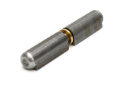 Dulimex DX aanlaspaumelle HPL-WR 140 x 20 mm blank staal met messing pen en messing ring, vooraanzicht