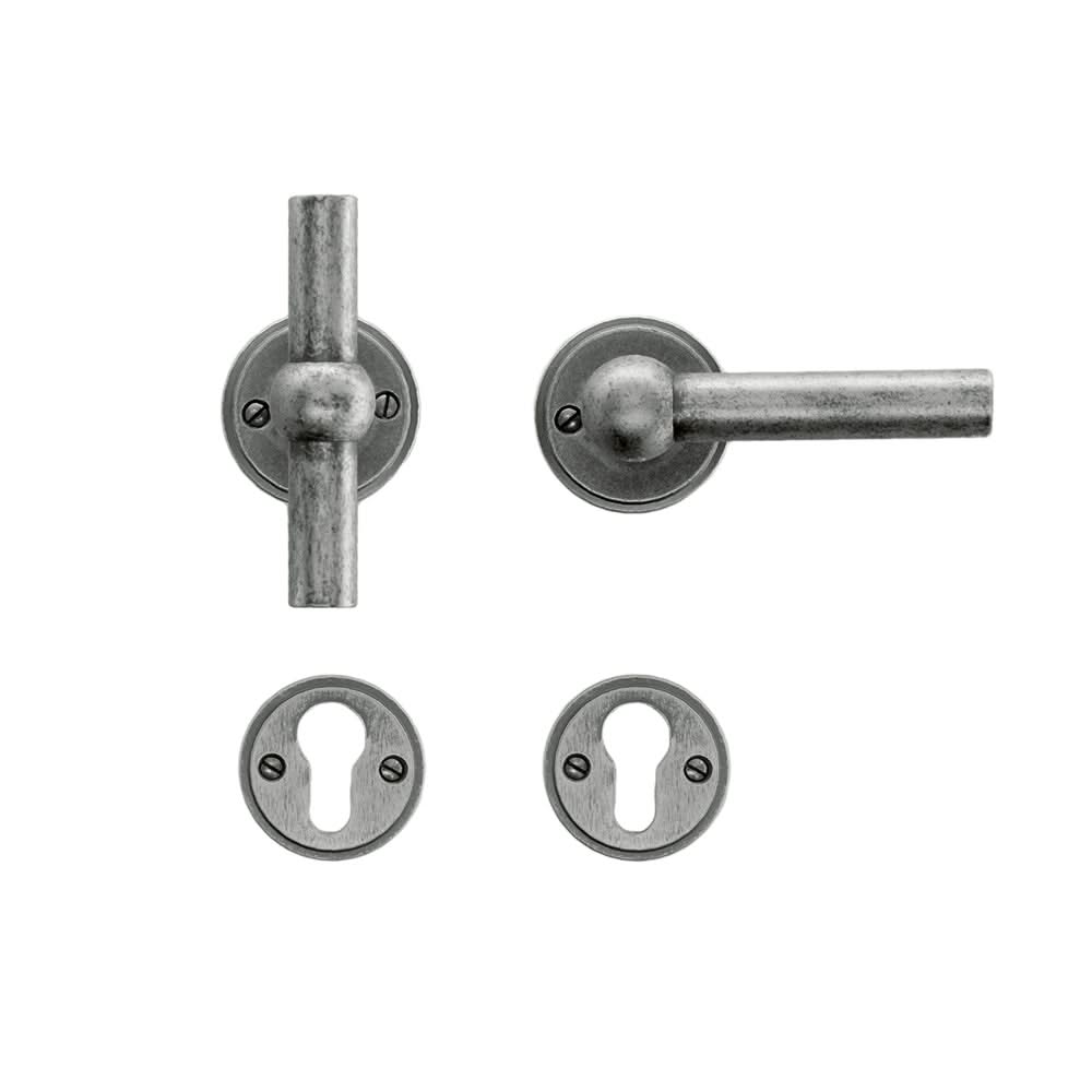 HDD Pro DEURKRUK PRO PETANA T+L OLD SILVER - Deurbeslag-expert