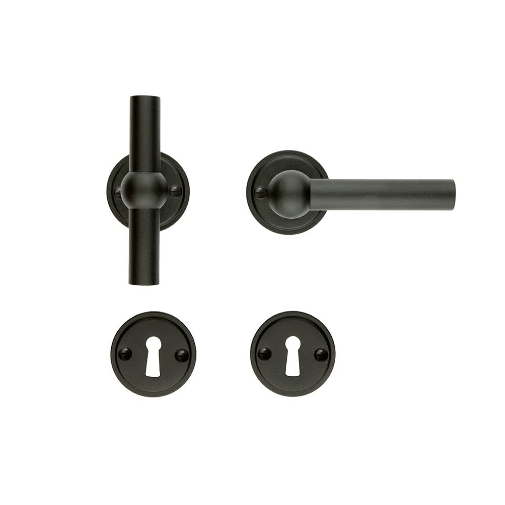 HDD Pro DEURKRUK PRO PETANA T+L ZWART STRUCTUUR UV - Deurbeslag-expert