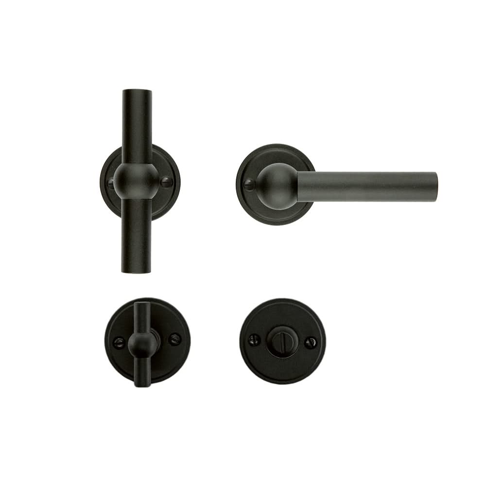 HDD Pro DEURKRUK PRO PETANA T+L ZWART STRUCTUUR UV - Deurbeslag-expert