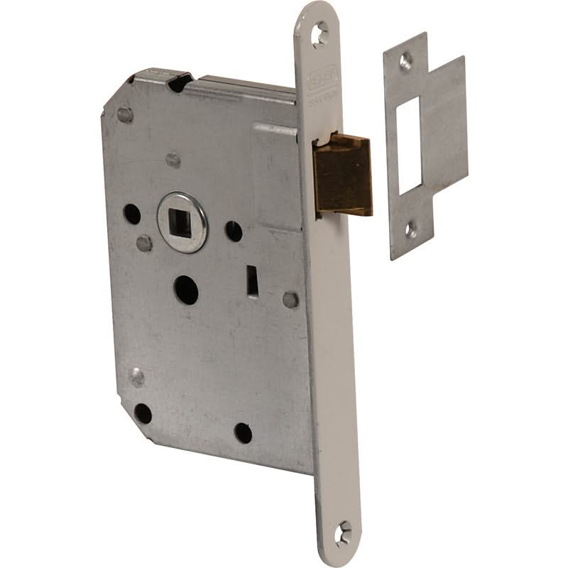 Nemef loopslot 1255/2 voorplaat wit - Deurbeslag-expert