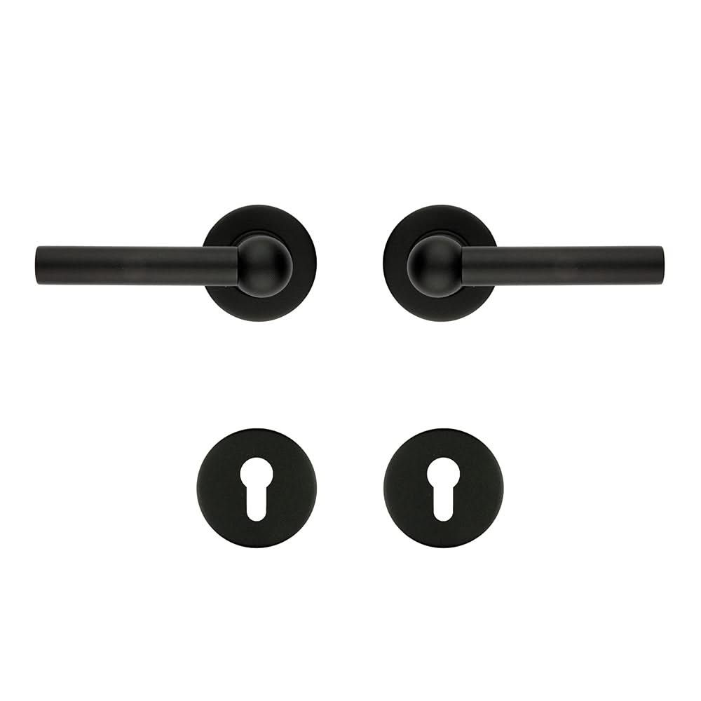 HDD Pro DEURKRUK PRO RAILY L+L ZWART STRUCTUUR UV - Deurbeslag-expert