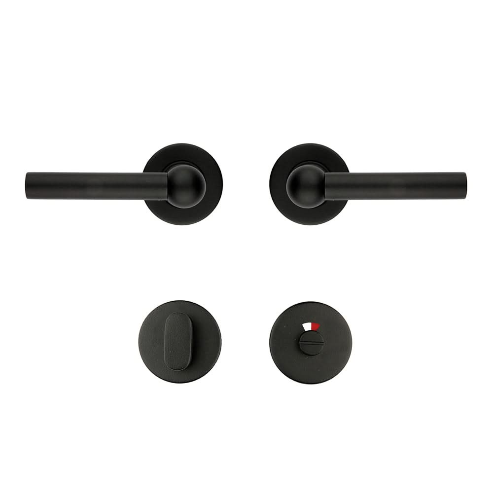 HDD Pro DEURKRUK PRO RAILY L+L ZWART STRUCTUUR UV - Deurbeslag-expert