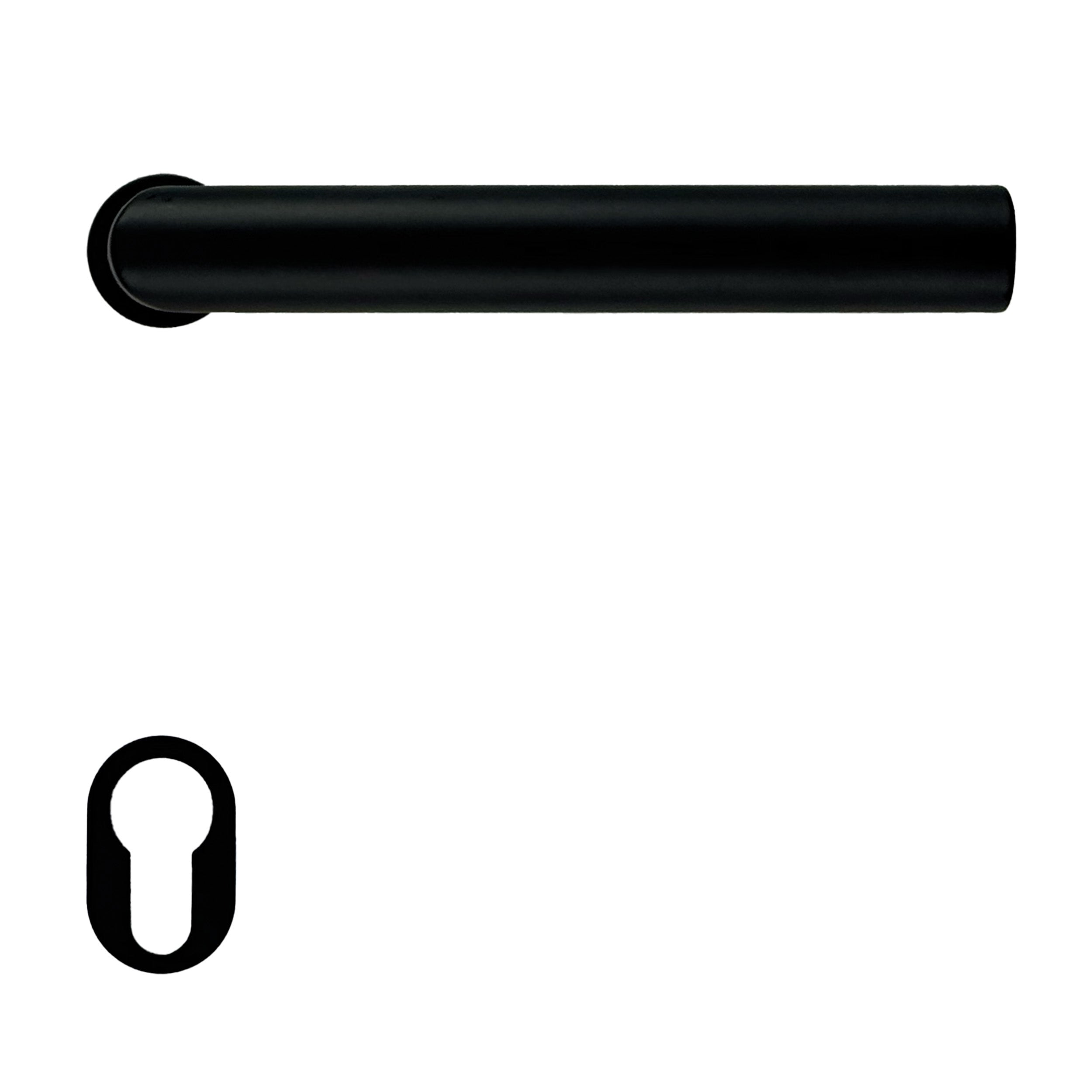 HDD Pro Deurkruk Minimal I Shape 19mm Zwart - met cilinderrozetten