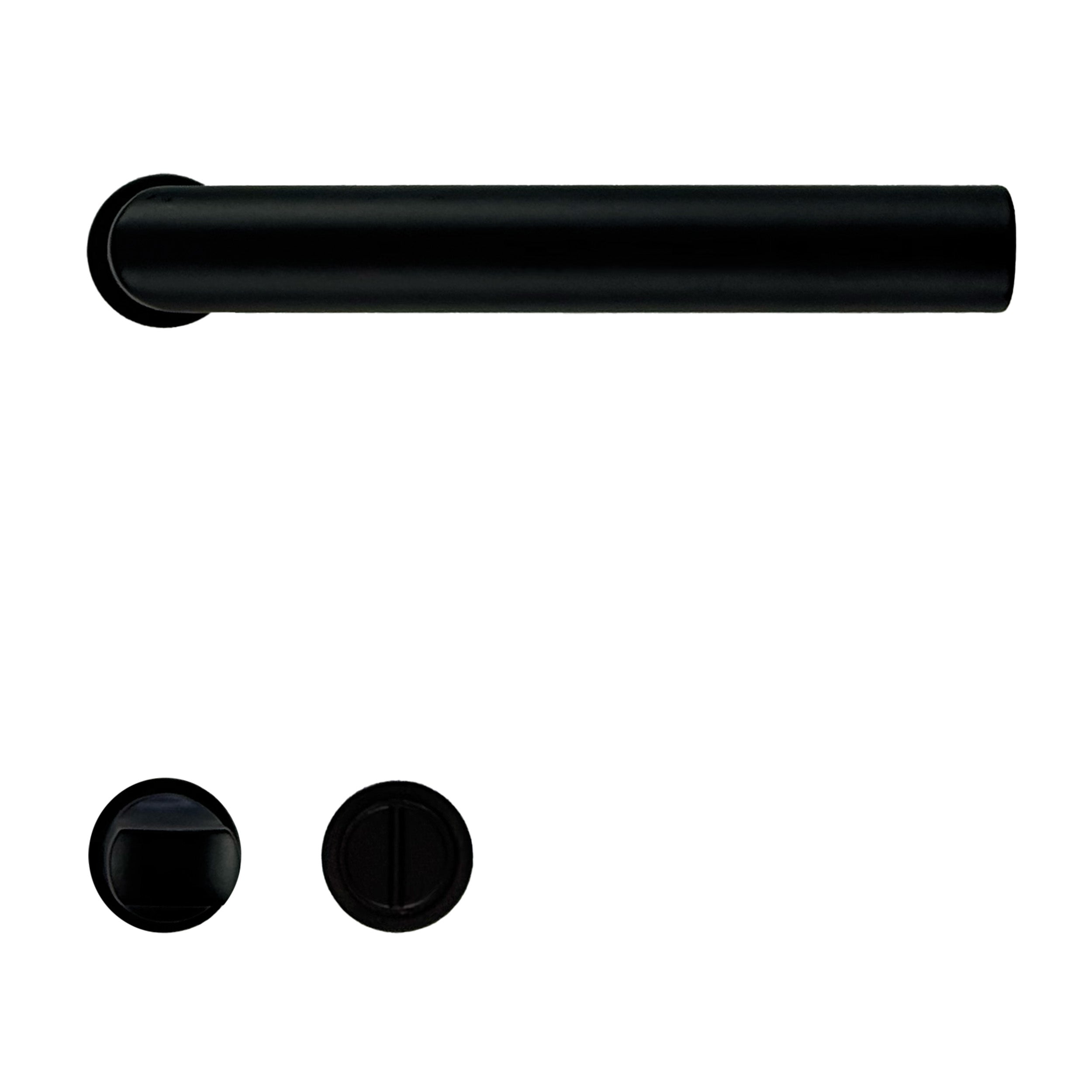 HDD Pro Deurkruk Minimal I Shape 19mm Zwart - met toiletrozet