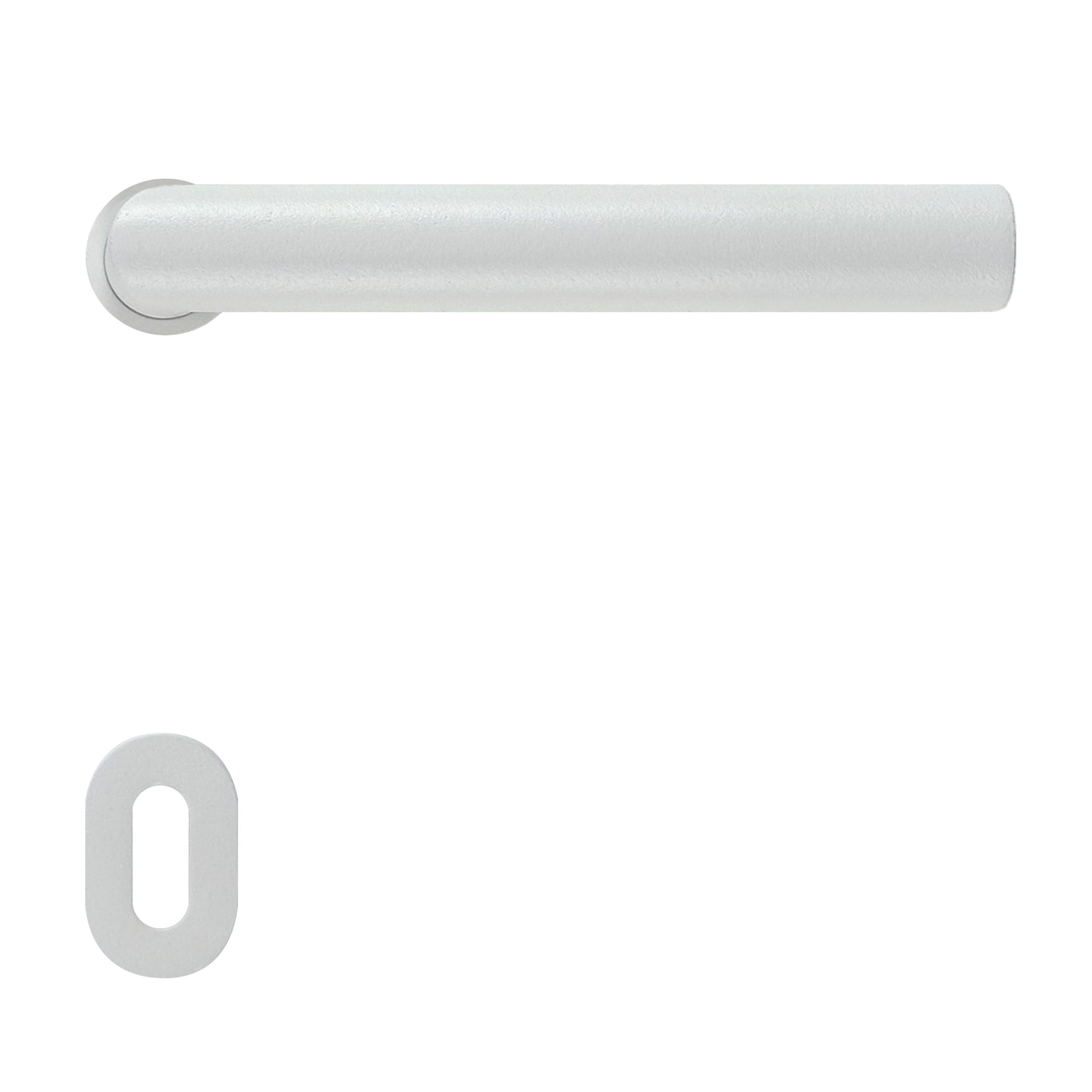 HDD Pro Deurkruk Minimal I Shape 19mm Wit Structuur - met sleutelrozetten