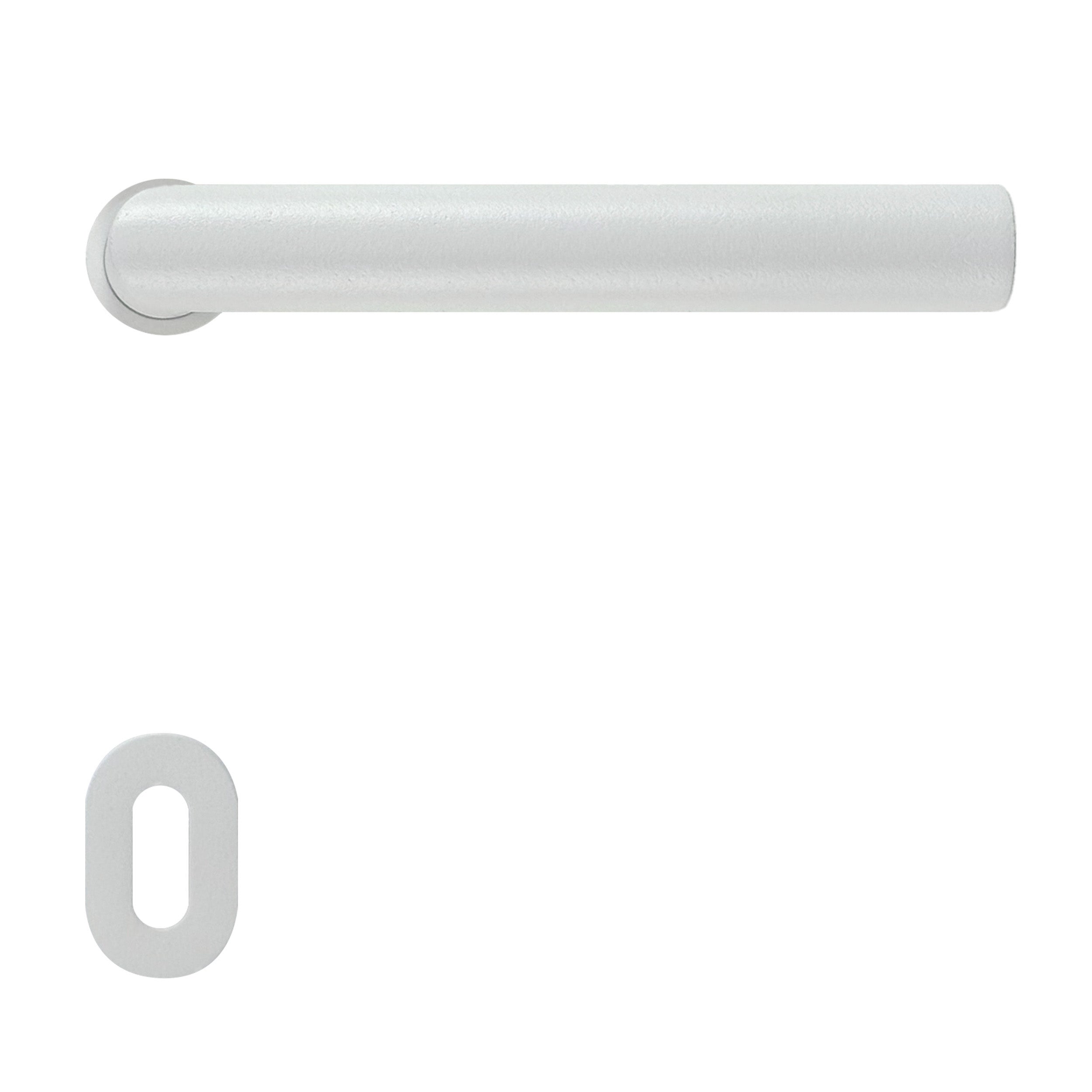 HDD Pro Deurkruk Minimal I Shape 19mm Wit Structuur - met sleutelrozetten