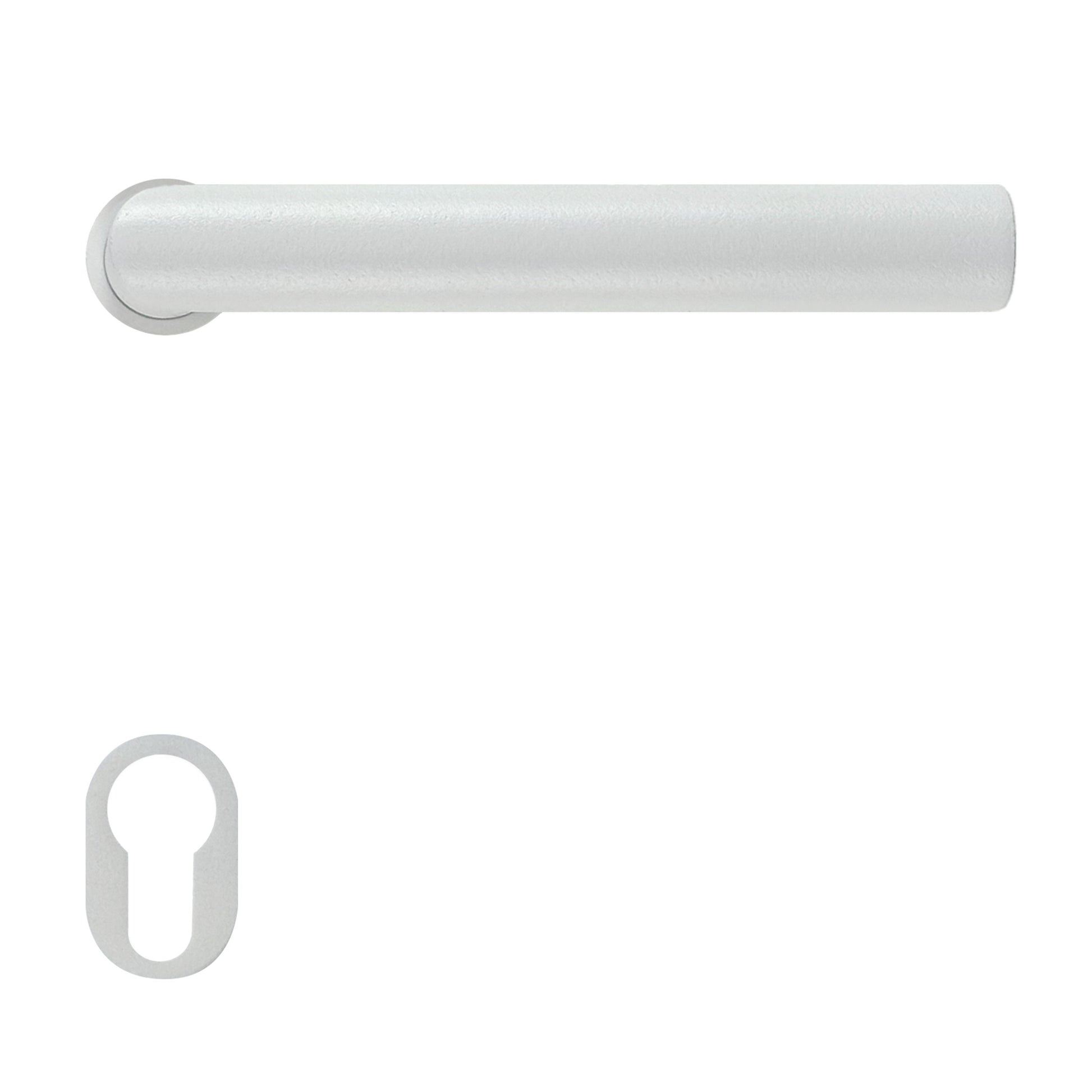 HDD Pro Deurkruk Minimal I Shape 19mm Wit Structuur - met cilinderrozetten