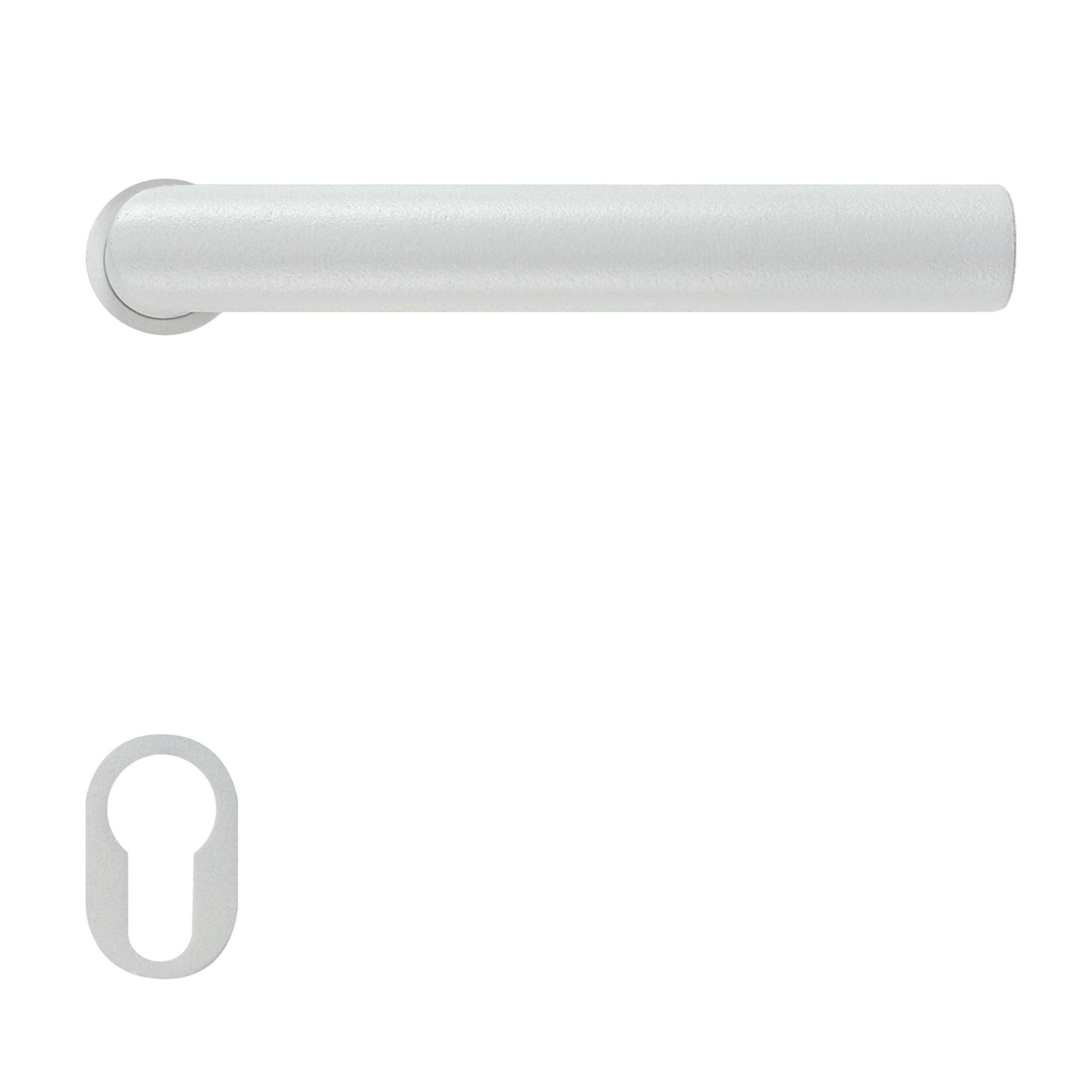 HDD Pro Deurkruk Minimal I Shape 19mm Wit Structuur - met cilinderrozetten