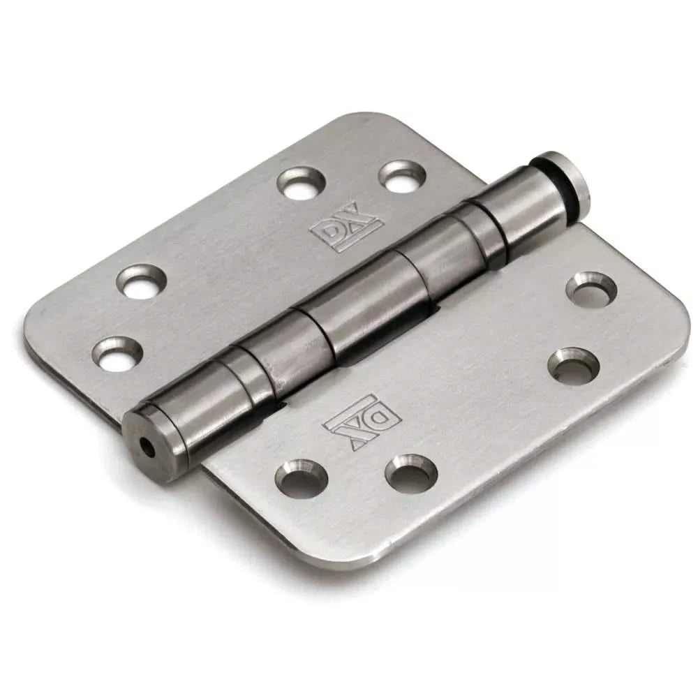 Dulimex Kogellagerscharnier ronde hoeken 89x89 mm RVS Platkop - Deurbeslag-expert