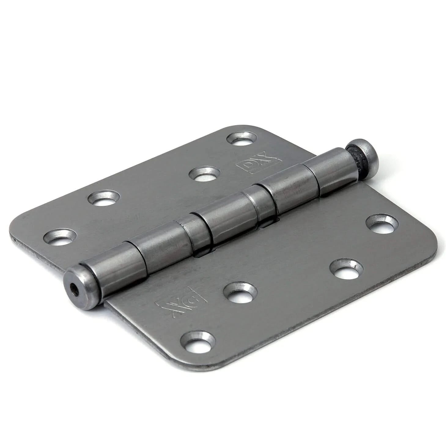 Dulimex Kogellagerscharnier ronde hoeken 89x89 mm RVS geborsteld - Deurbeslag-expert