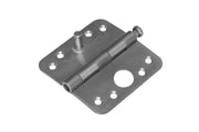 Dulimex scharnier 89x89 mm RVS geborsteld ronde hoeken - vooraanzicht