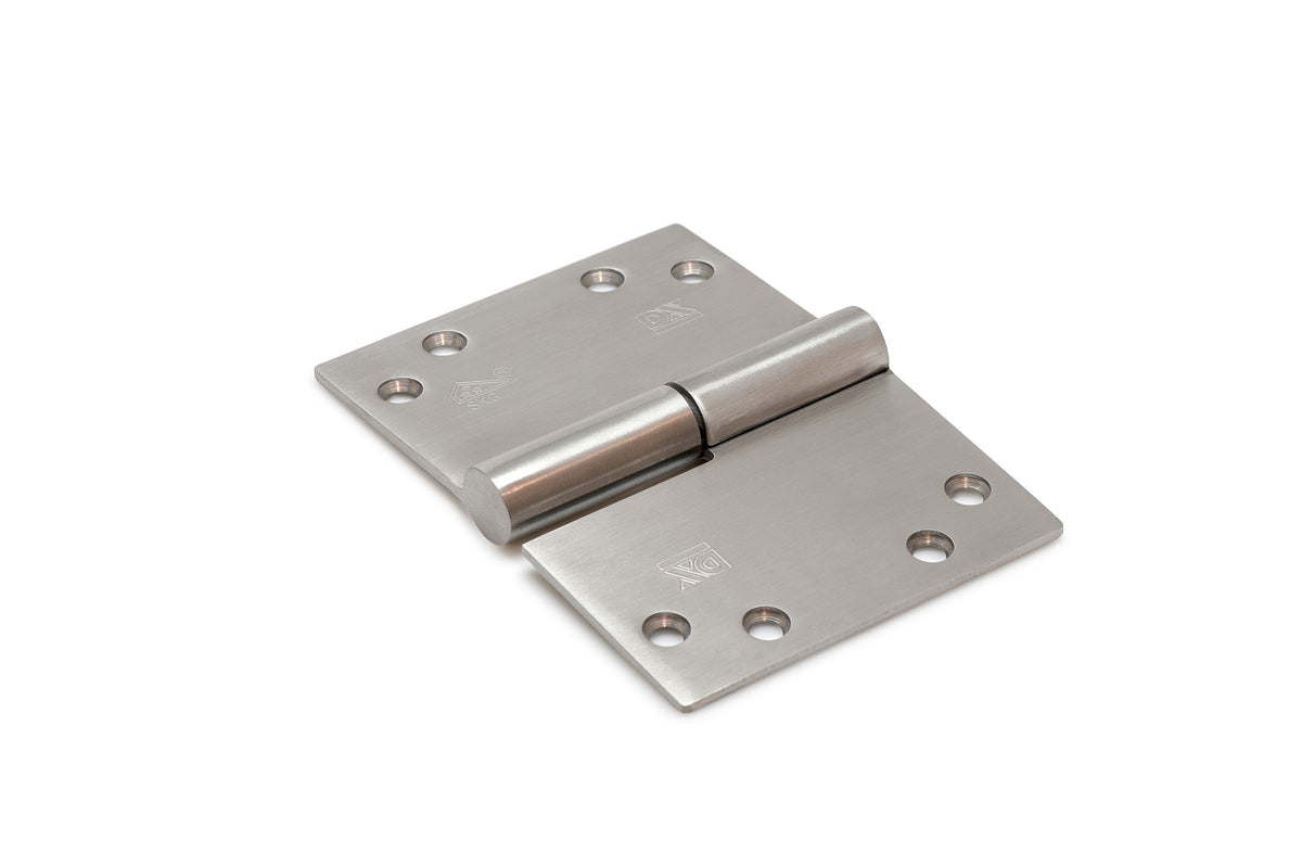 Dulimex DX kogelstiftpaumelle kantellaaf 125x89 mm RVS geborsteld rechts, vooraanzicht