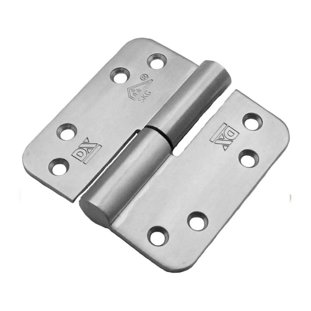 DX Kogelstiftpaumelle ronde hoeken 89x89 mm SKG3 RVS geborsteld Rechts