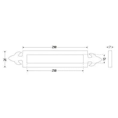 Artitec Brievenbus Briefplaat Lelie ijzer zwart