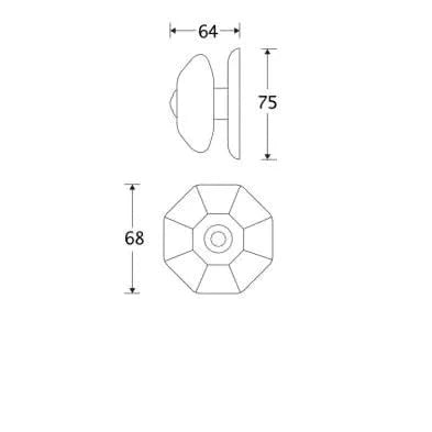 Artitec Mi Satori Voordeurknop Oxford ijzer zwart