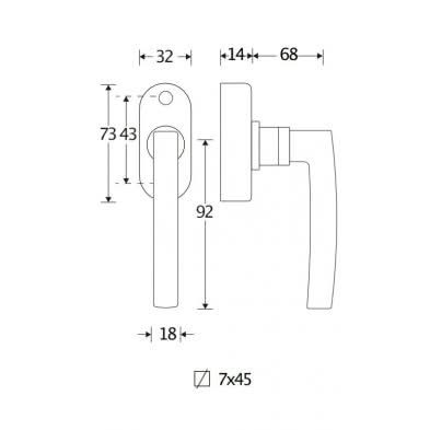 Artitec Mi Satori Draaikiepgarnituur Opdam ijzer zwart