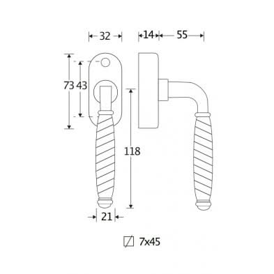 Artitec Mi Satori Draaikiepgarnituur Tours ijzer zwart