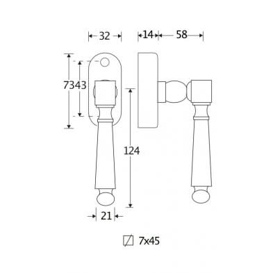 Artitec Mi Satori Draaikiepgarnituur Arlon ijzer zwart