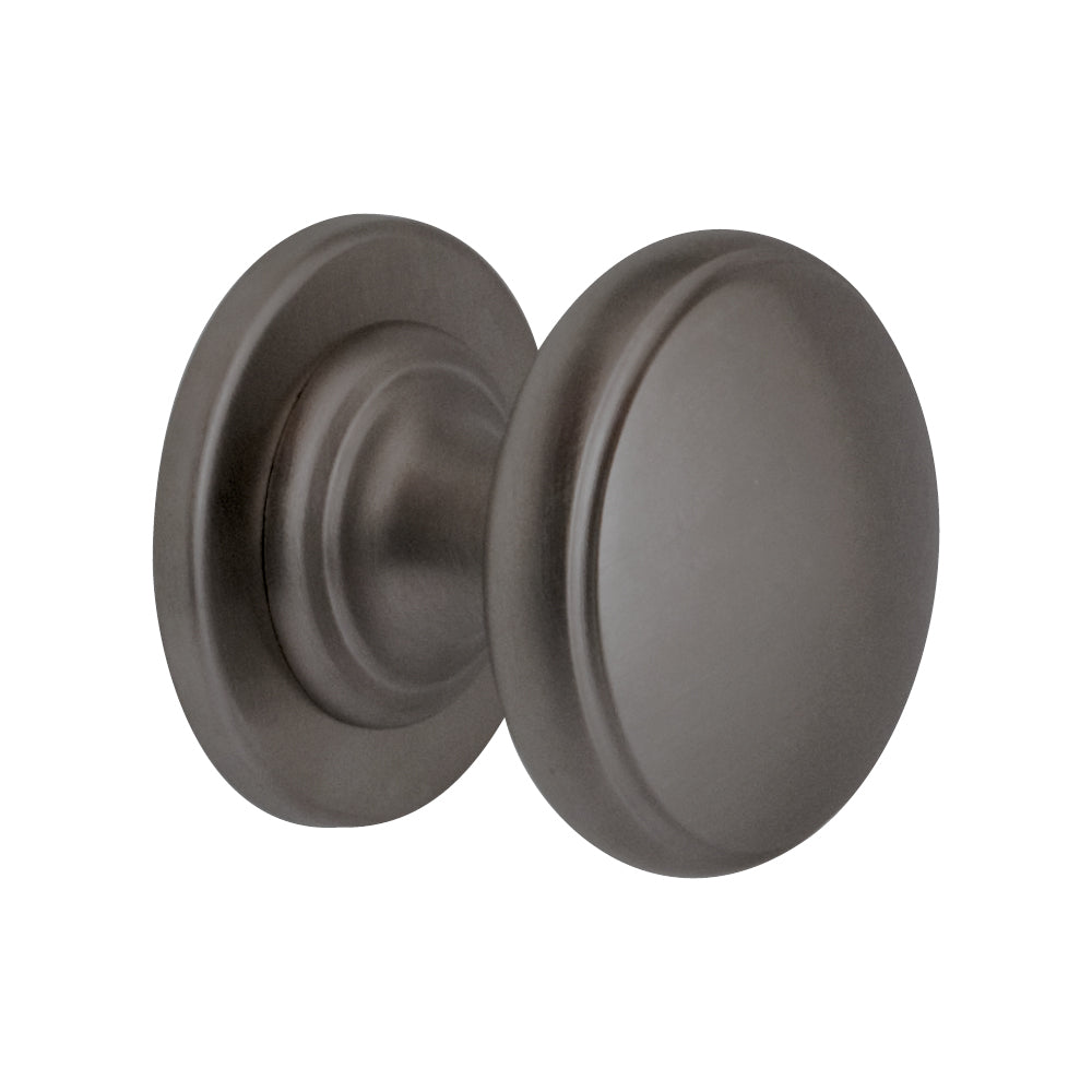 Hardbrass voordeurknop Pragma 70 mm PVD Gun Metal vooraanzicht
