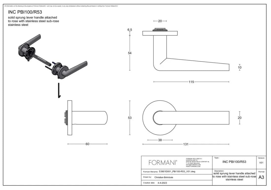 Formani | Deurkruk | Piet Boon | PBI100-G | PVD mat zwart