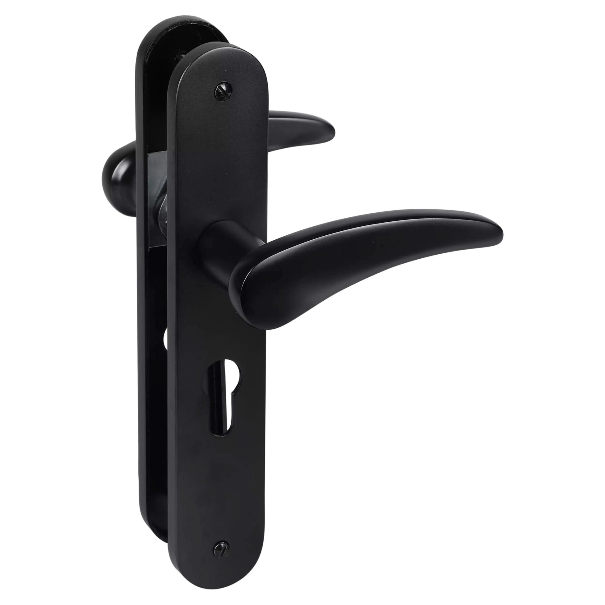 Impresso Philly Mat zwart op Ovaal schild - Deurbeslag-expert