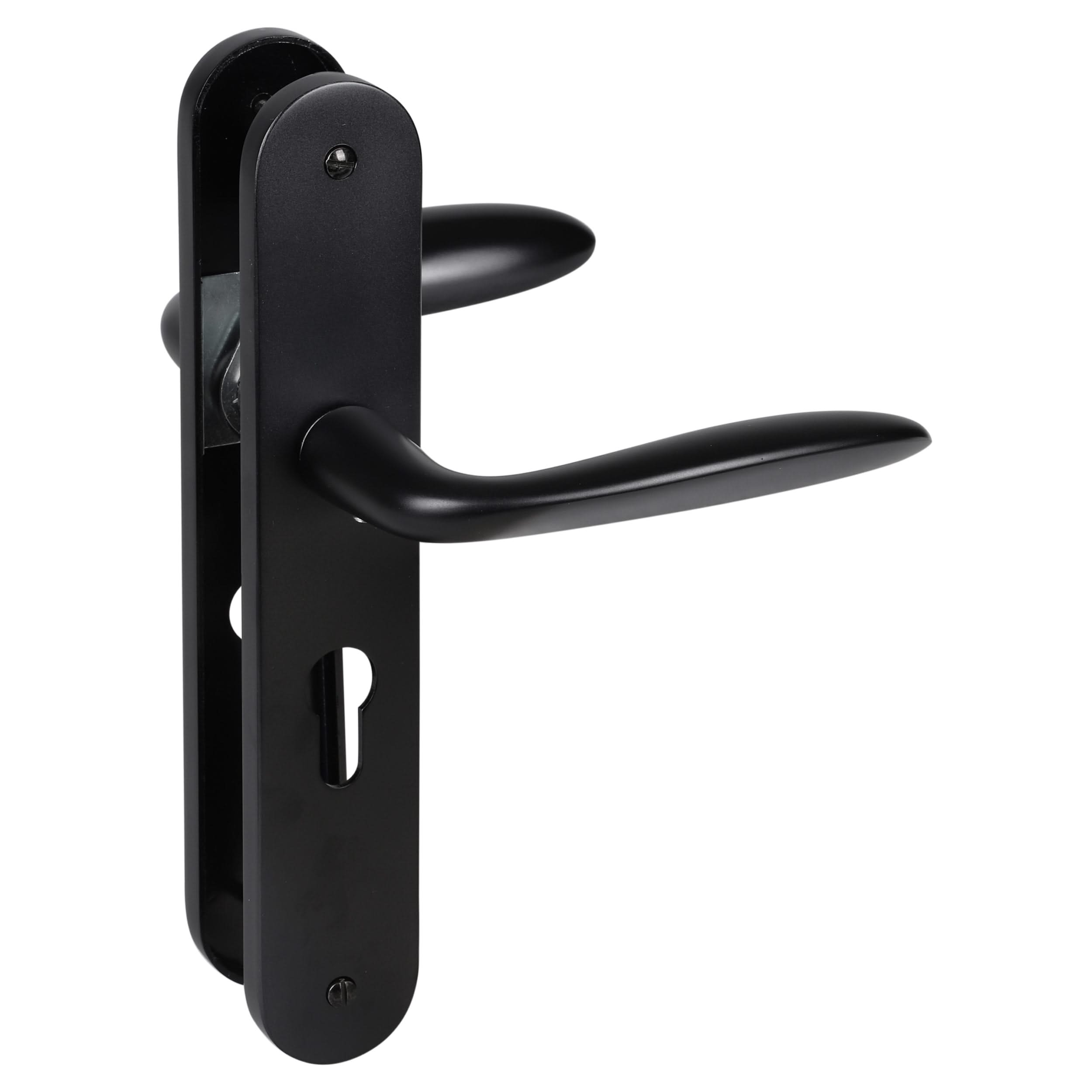 Impresso Lake Mat zwart op Ovaal schild - Deurbeslag-expert