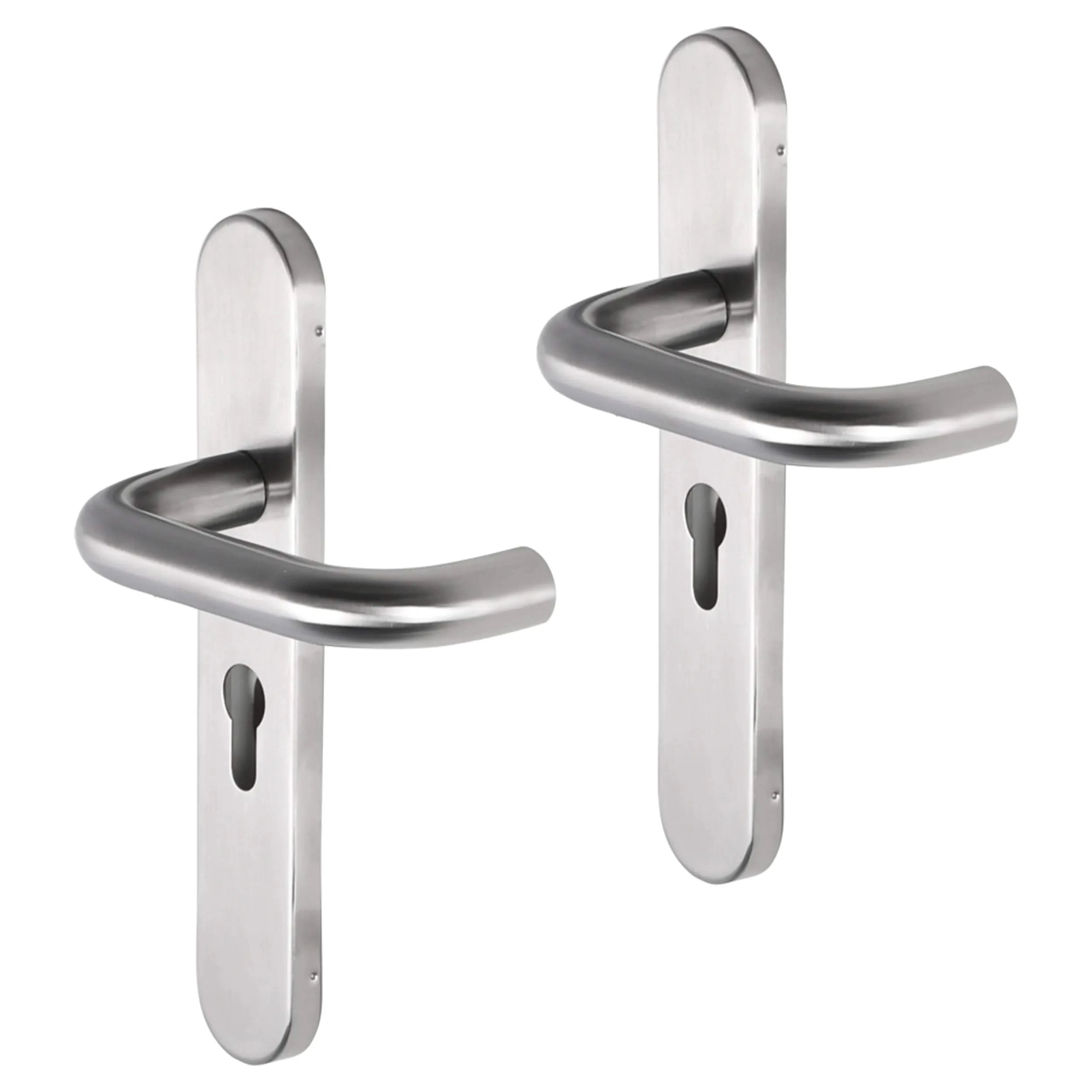 Impresso Wigan RVS geborsteld op Ovaal schild - Deurbeslag-expert