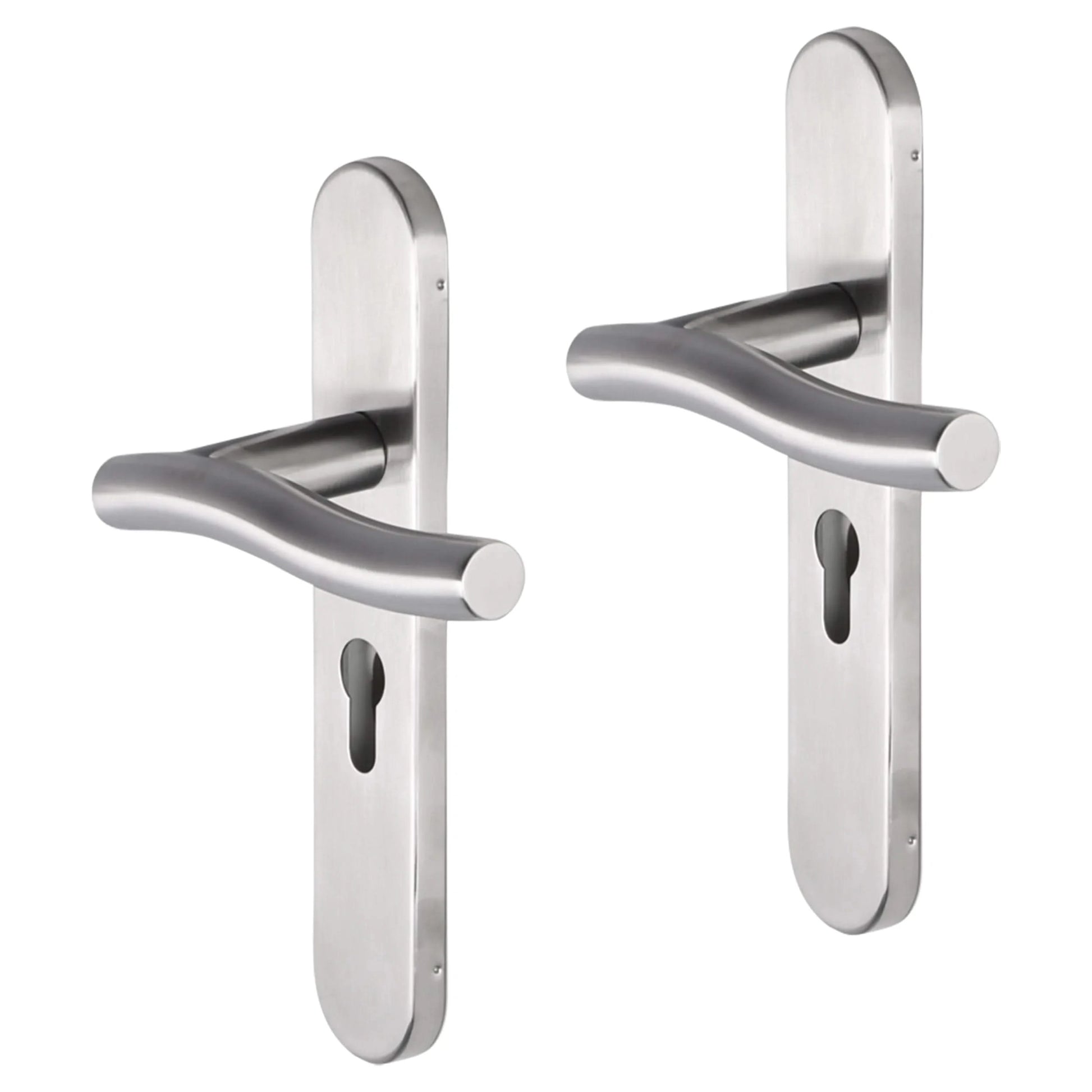 Impresso Chester RVS geborsteld op Ovaal schild - Deurbeslag-expert