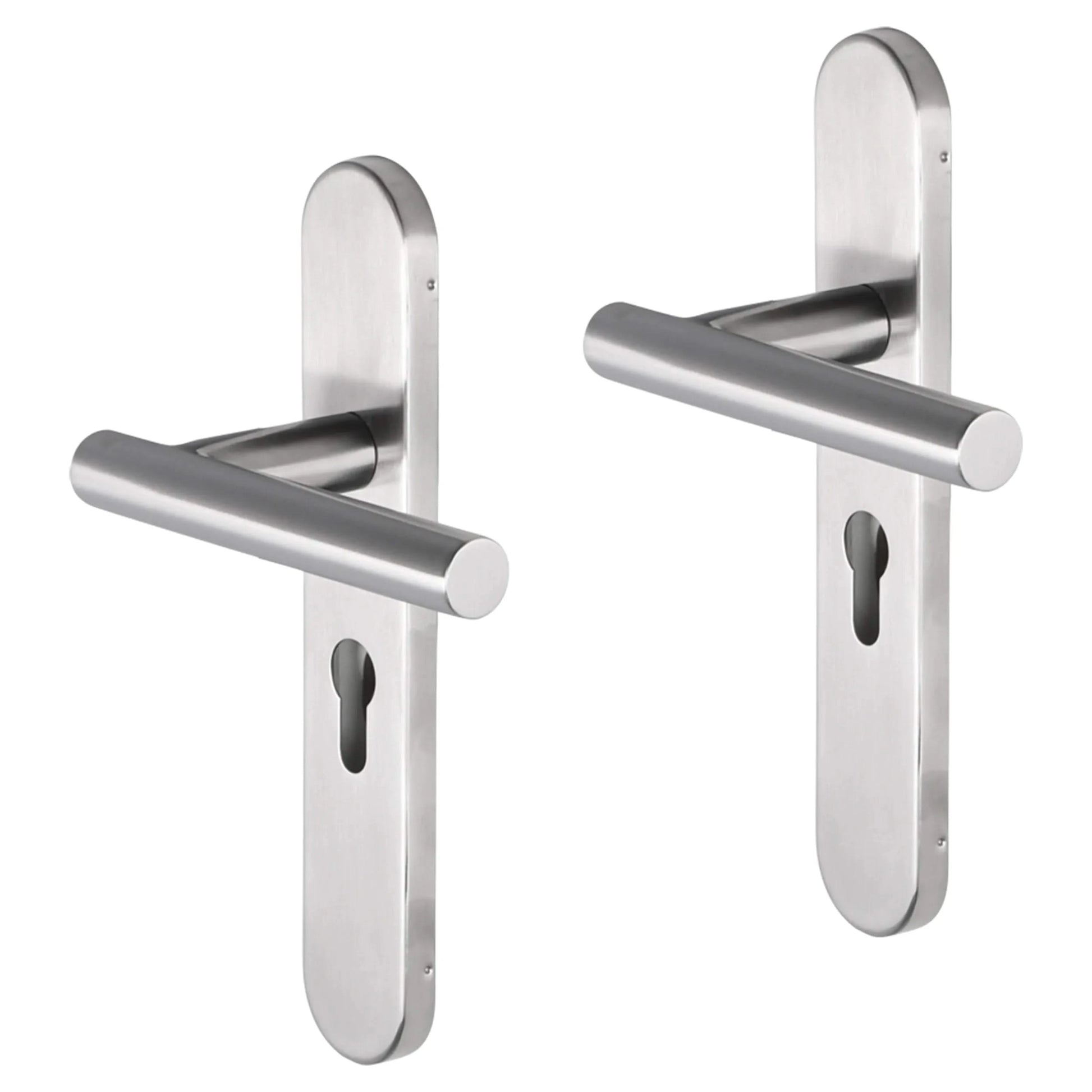 Impresso Chelsea RVS geborsteld op Ovaal schild - Deurbeslag-expert