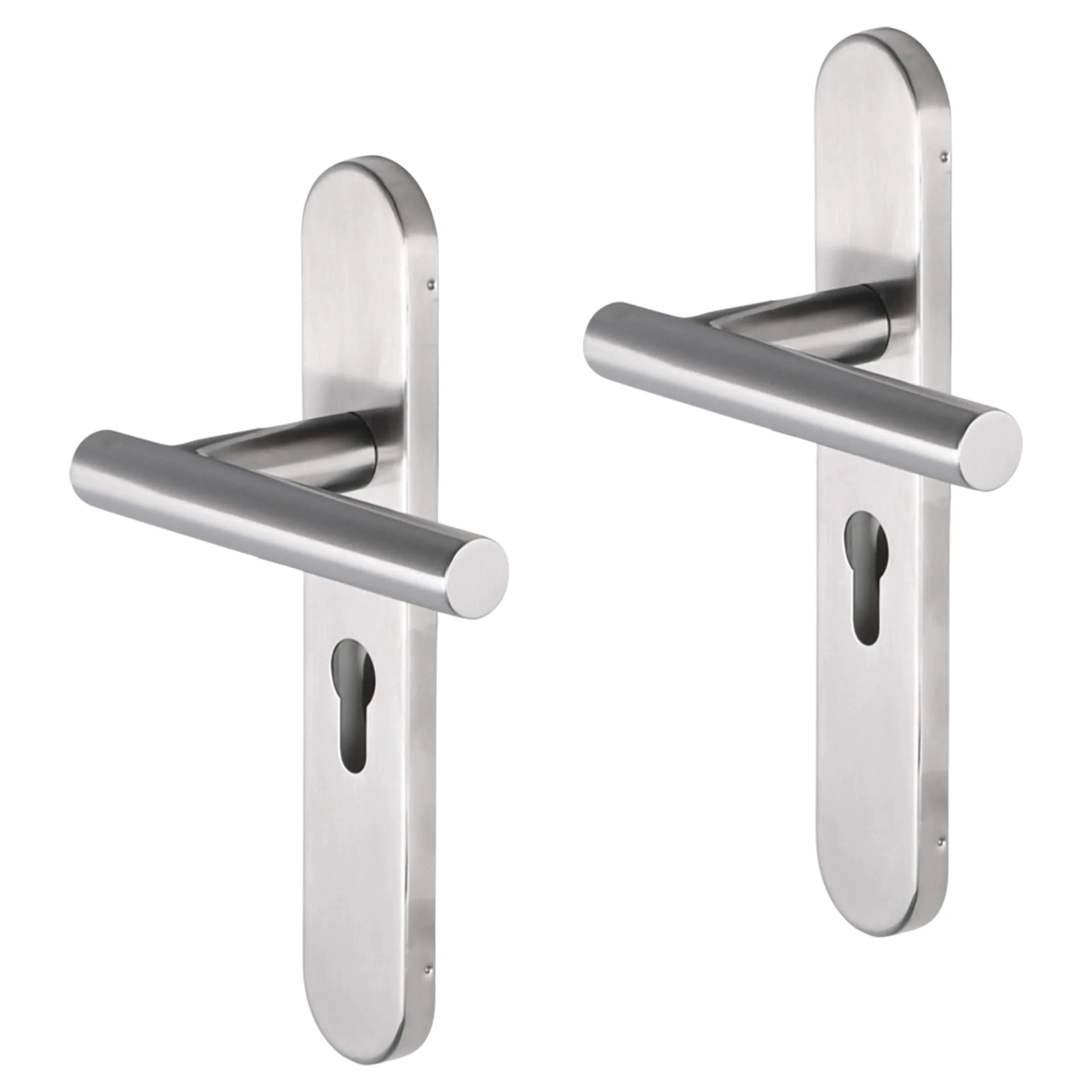 Impresso Chelsea RVS geborsteld op Ovaal schild - Deurbeslag-expert