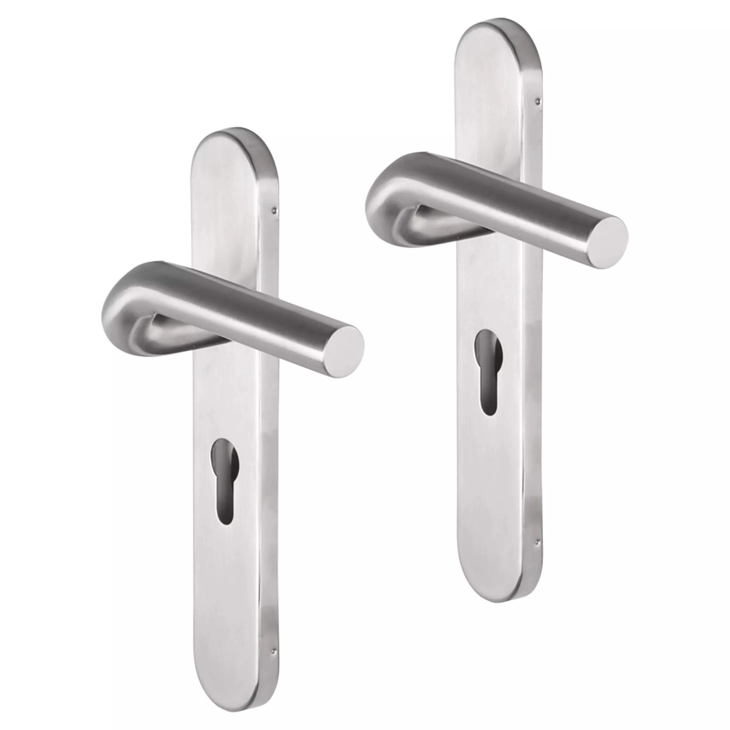 Impresso Newport RVS geborsteld op Ovaal schild - Deurbeslag-expert