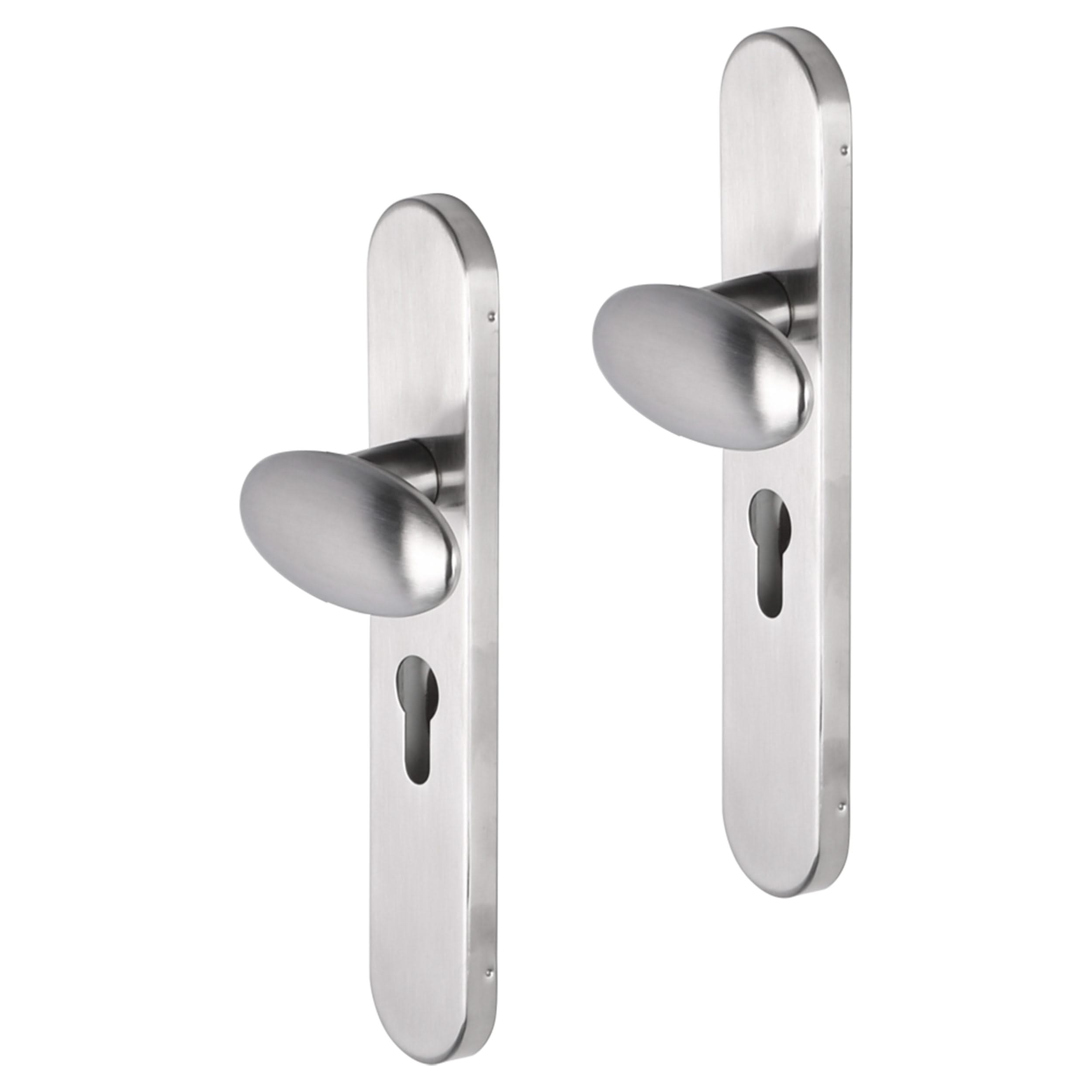 Impresso Derby RVS geborsteld op Ovaal schild - Deurbeslag-expert