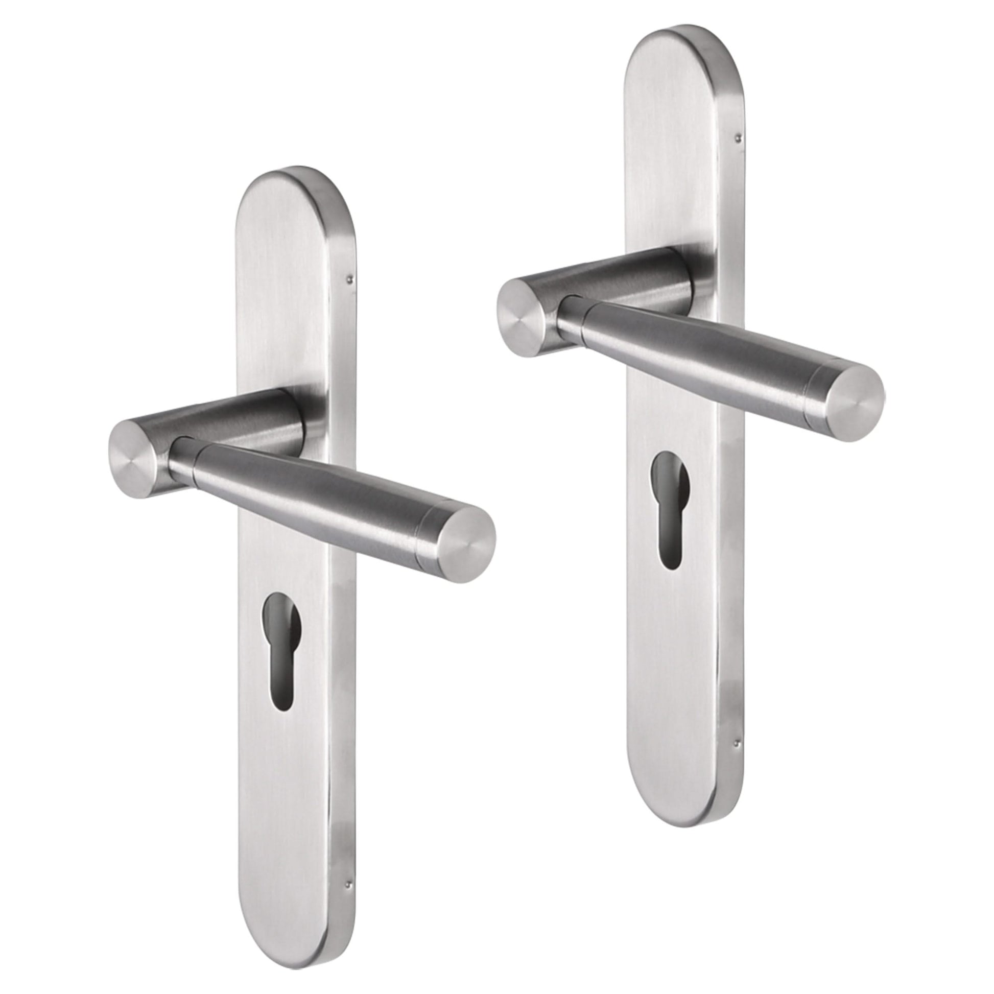 Impresso Retford RVS geborsteld op Ovaal schild - Deurbeslag-expert