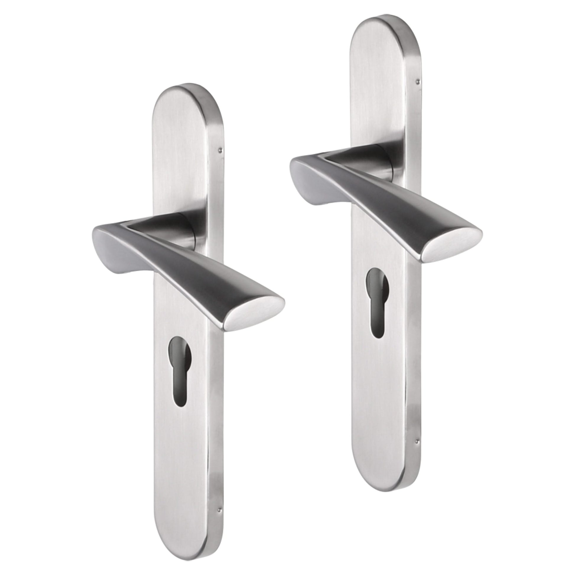 Impresso Wigston RVS geborsteld op Ovaal schild - Deurbeslag-expert