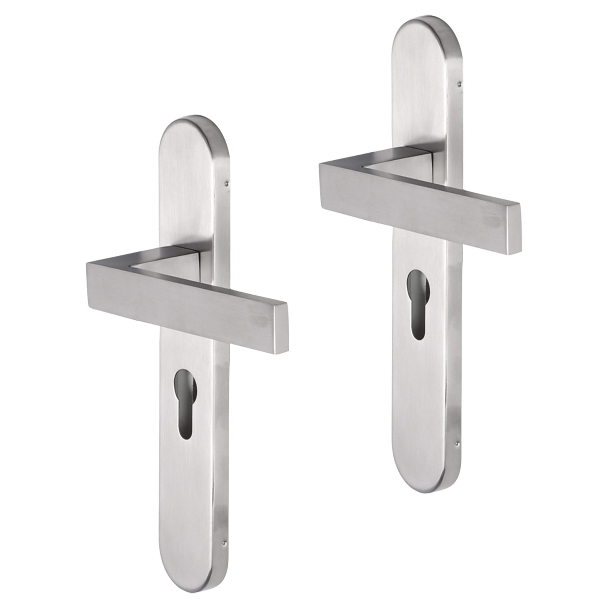 Impresso Luton RVS geborsteld op Ovaal schild - Deurbeslag-expert