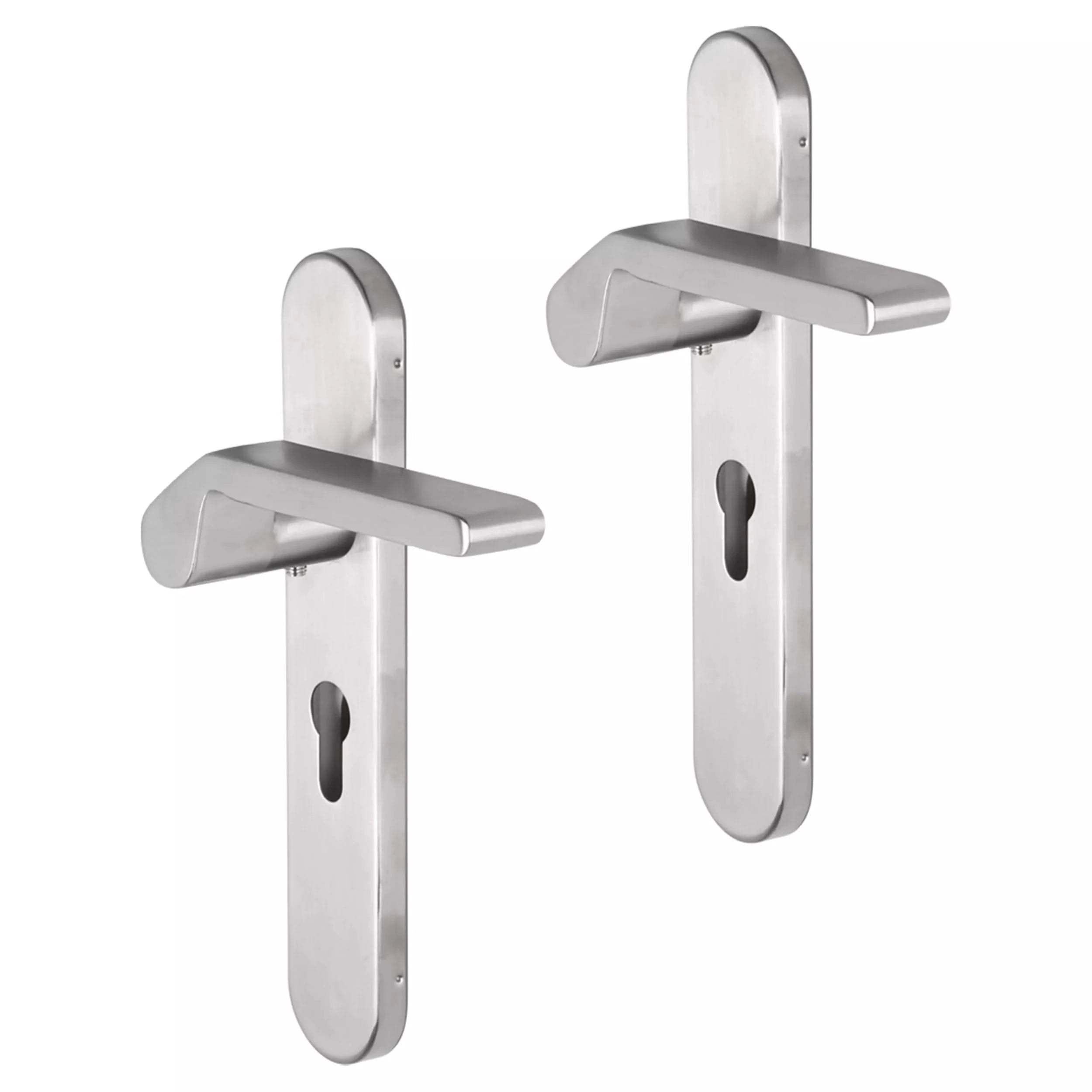 Impresso Boston RVS geborsteld op Ovaal schild - Deurbeslag-expert