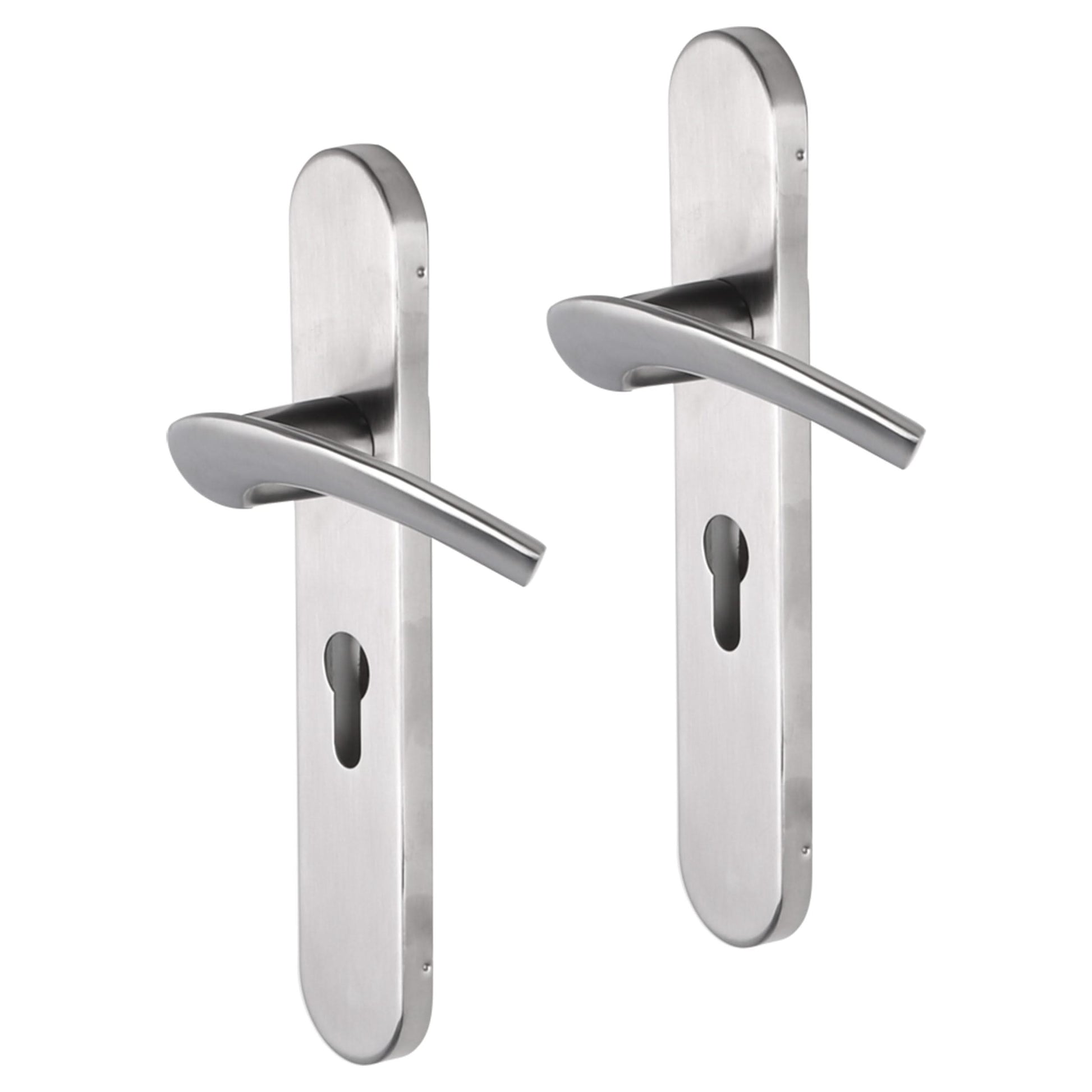 Impresso Sheffield RVS geborsteld op Ovaal schild - Deurbeslag-expert