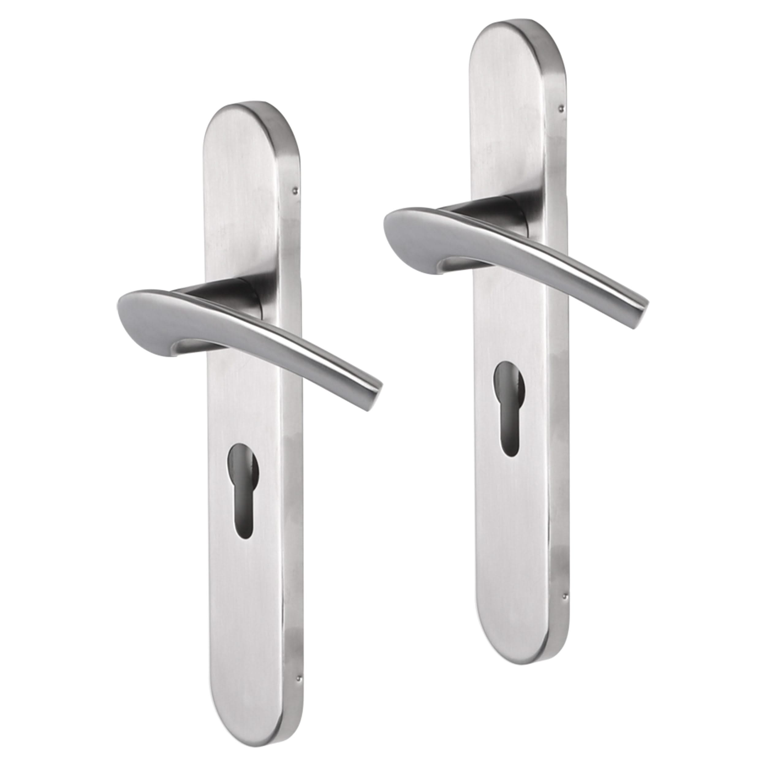 Impresso Sheffield RVS geborsteld op Ovaal schild - Deurbeslag-expert